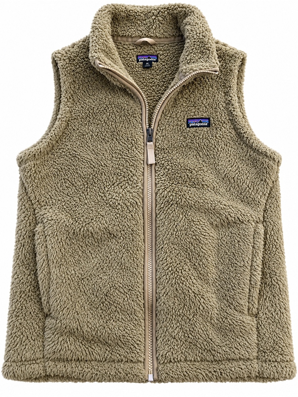 Patagonia Kids Sherpa Vest Tan size xxl 16-18 girls or fits woman small
